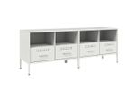 Syfax™ Mobili Tv 2Pz Bianchi 68X39X50,5 Cm In Acciaio