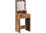 Syfax™ Tavolo Da Trucco Con Lo Scaffale Legno Vecchio 50 X 41 X 135 Cm