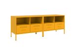 Syfax™ Mobili Tv 2 Pz Giallo Senape 68X39X50,5 Cm In Acciaio