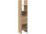 Syfax™ Armadio Per Libri Rovere Artigianale 40 X 35 X 180 Cm