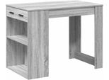 Syfax™ Scrivania Con Cassetto Ripiano Grigio Sonoma Legno Multistrato