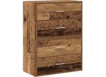 Syfax™ Armadi Con 2 Cassetti 2 Pz Legno Antico 60X31X40 Cm Truciolato