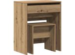 Syfax™ Tavolo Da Trucco Rovere Artigianale 60 X 40 X 75 Cm