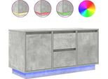 Syfax™ Mobile Porta Tv Con Luci Led Grigio Cemento 100X41X50 Cm