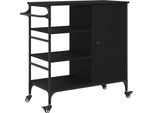 Syfax™ Carrello Da Cucina Rovere Nero 87,5 X 39 X 84,5 Cm