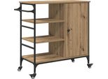 Syfax™ Carrello Da Cucina Rovere Artigianale 87,5 X 39 X 84,5 Cm