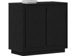 Syfax™ Credenza Rovere Nero 80 X 40 X 75 Cm Legno Multistrato