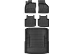 Set Di Tappetini E Fodere Per Bagagliaio Omac Per Skoda Superb 2015-2025 In Gomma Nera 5X