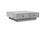 Syfax™ Tavolino Da Salotto Grigio Cemento 90X90X28Cm Legno Multistrato