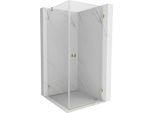 Mexen Lunar-B Cabina Doccia Apribile Destra 80 X 80 Cm, Trasparente, Oro - 832-080-080-50-00-P