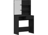 Syfax™ Tavolo Da Trucco Con Cassetto Rovere Nero 74,5 X 40 X 141 Cm