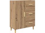 Syfax™ Credenza Rovere Artigianale 34 X 69.5 X 90 Cm Legno Multistrato