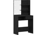 Syfax™ Tavolo Da Trucco Con Cassetto Rovere Nero 74,5 X 40 X 141 Cm