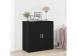 Vidaxl Credenza Effetto Rovere Nero 79 X 38 X 80 Cm Materiale Ligneo