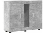 Syfax™ Armadio In Legno Grigio Cemento 88,5 X 30,5 X 73 Cm