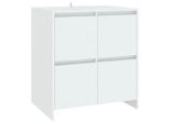 Syfax™ Credenza Bianca 70X41X75 Cm In Truciolato