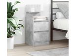 Maison Exclusive - Comodini Con 2 Cassetti 2 Pezzi Grigio Cemento 38X34X80 Cm