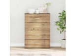 Maison Exclusive - Credenza In Rovere Artigianale 60 X 39 X 80 Cm Materiale Ligneo