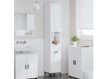 Vidaxl Mobile Da Bagno Con Cassetti Bianco 31,5 X 33 X 190 Cm