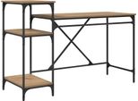 Syfax™ Scrivania Rovere Artigianale 135 X 50 X 90 Cm Legno Multistrato