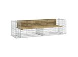 Syfax™ Panca Da Giardino Design Gabbione 244X71X65,5Cm Pino Impregnato