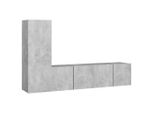 Syfax™ Set Di Mobili Porta Tv 3 Pz Grigio Cemento In Legno Multistrato