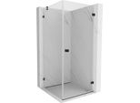 Mexen Lunar-B Cabina Doccia Battente Destra 70 X 70 Cm, Trasparente, Nero - 832-070-070-70-00-P