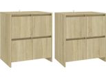 Syfax™ Credenze 2 Pz Rovere Sonoma 70X41X75 Cm In Legno Multistrato