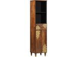 Syfax™ Mobile Da Bagno Con Cassetto Marrone Ambrato 38 X 33 X 160 Cm