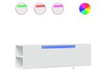 Syfax™ Mobile Tv A Parete Con Luci Led Bianco 135X31X39,5 Cm