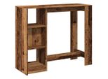 Syfax™ Tavolo Bar Con Ripiano Legno Antico 124X46X103,5 Cm Multistrato