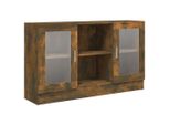 Syfax™ Mobile Vetrina Rovere Fumo 120X30,5X70 Cm In Legno Multistrato