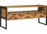 Syfax™ Mobile Tv Marrone 100 X 35 X 50 Cm Legno Di Acacia Massello