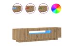 Syfax™ Mobile Porta Tv Con Led Artigianale 160X35X40 Cm Multistrato