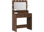 Syfax™ Tavolo Da Trucco Con Cassetto Rovere Marrone 79 X 41 X 135 Cm