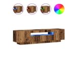 Syfax™ Mobile Porta Tv Con Led Legno Antico 160X35X40 Cm Truciolato