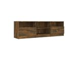 Syfax™ Mobile Tv Rovere Fumo 150X33,5X45 Cm In Legno Ingegnerizzato