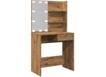 Syfax™ Toeletta Con Led Rovere Artigianale 74,5X40X141 Cm