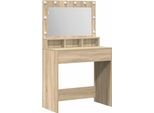Syfax™ Tavolo Da Trucco Con Specchio Rovere Sonoma 75,5 X 41 X 135 Cm