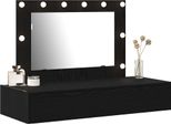 Syfax™ Tavolo Da Trucco Nero 100 X 40 X 70 Cm Legno Multistrato