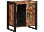 Syfax™ Mobile Da Bagno Con Porta Marrone Legno Recuperato Massello