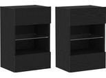 Syfax™ Set Mobile Tv 2 Pcs Nero 40 X 30 X 60,5 Cm Legno Multistrato