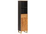 Syfax™ Mobile Da Bagno Marrone E Nero 38X33,5X160 Cm In Legno Di Mango