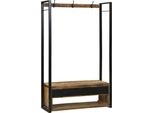 Syfax™ Stendibiancheria Con Cassetto Marrone Legno Massello Di Mango