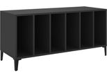 Syfax™ Mobile Porta Dischi Nero 100X38X48 Cm In Legno Multistrato