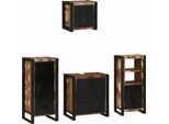 Vidaxl Set Di Mobili Da Bagno 4 Pezzi Marrone Legno Massiccio Riciclato