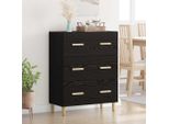 Vidaxl Credenza Look Rovere Nero 34 X 69,5 X 90 Cm Materiale In Legno