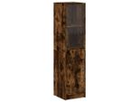 Syfax™ Credenza Con Anta In Vetro Rovere Fumo 35X37X142 Cm