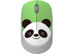 Inf Mouse Wireless Cartoon Orso Verde, 2.4G Mouse Ottico Ergonomico