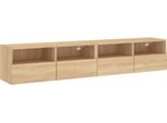 Syfax™ Mobili Tv Parete 2Pz Rovere Sonoma 80X30X30Cm Legno Multistrato